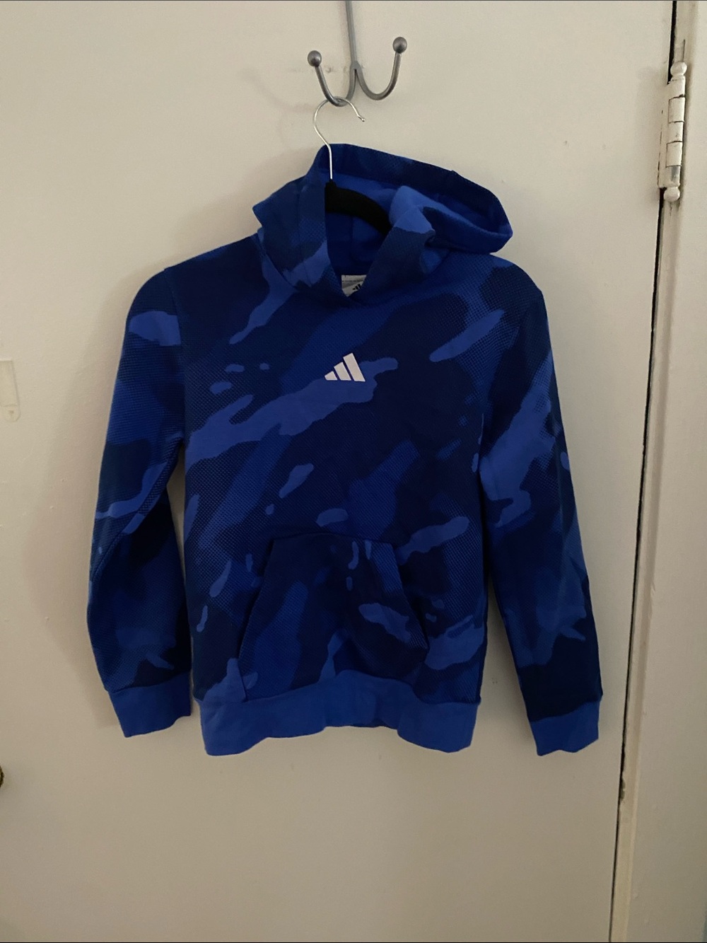 adidas Kids Blue Camo Pullover Hoodie